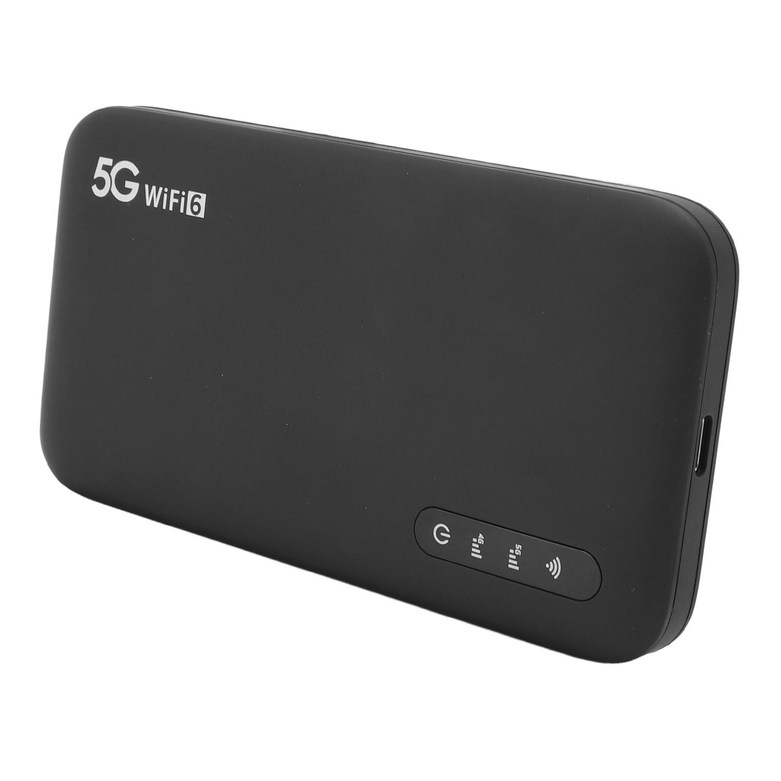 

5G Mobile Hotspot WiFi 6 Portable Router with SIM Card Slot for Home and Travel Use Support 16 Devices 6100mAh Battery