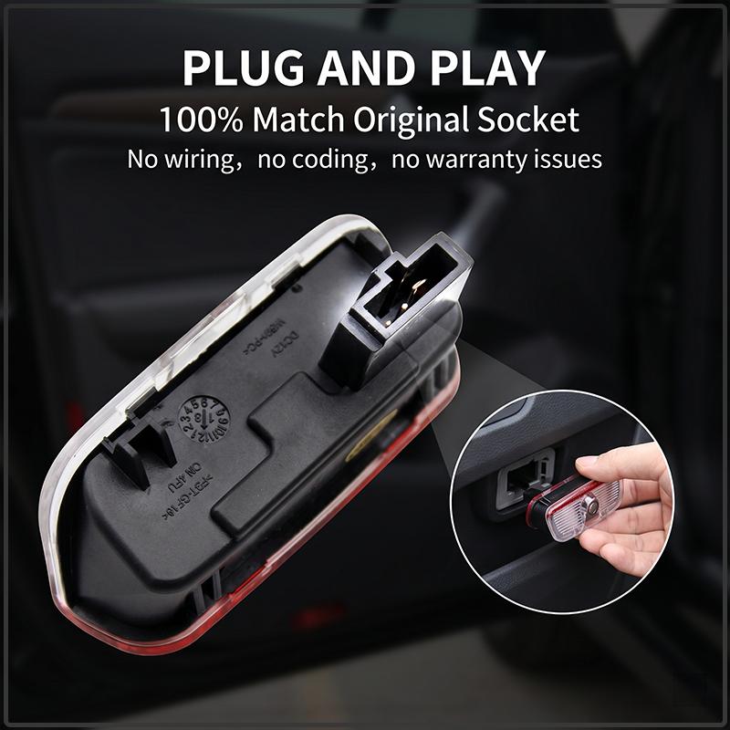 2 Pezzi Luci Portatili Wireless per Ombra Fantasma Portiera Auto Proiettore Logo di Benvenuto LED Lampada Per Porsche Boxster Cayenne Panamera Macan Cayman 911 918 996 917