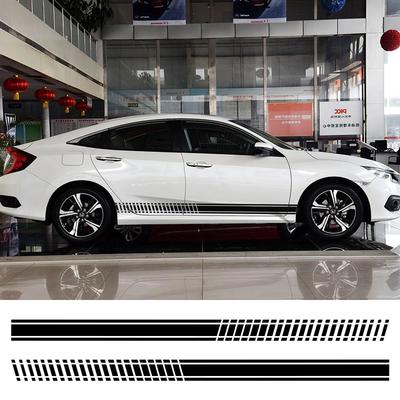 2 ks univerzální dlouhá pruhovaná nálepka na karoserii auta, autodoplňky pro Suzuki Volvo Tesla Skoda VW Volkswagen Smart Seat Subaru Toyota