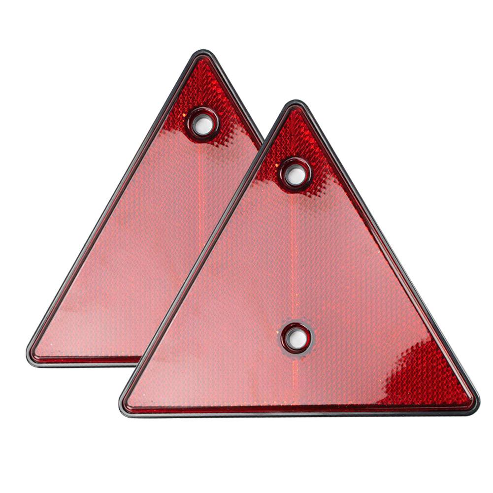 2PCS Anhänger Rote Dreieck Reflektoren Für Tor Pfosten Hinten Reflektoren Schraube-auf Caravan Dreieck Reflektierende Für Anhänger