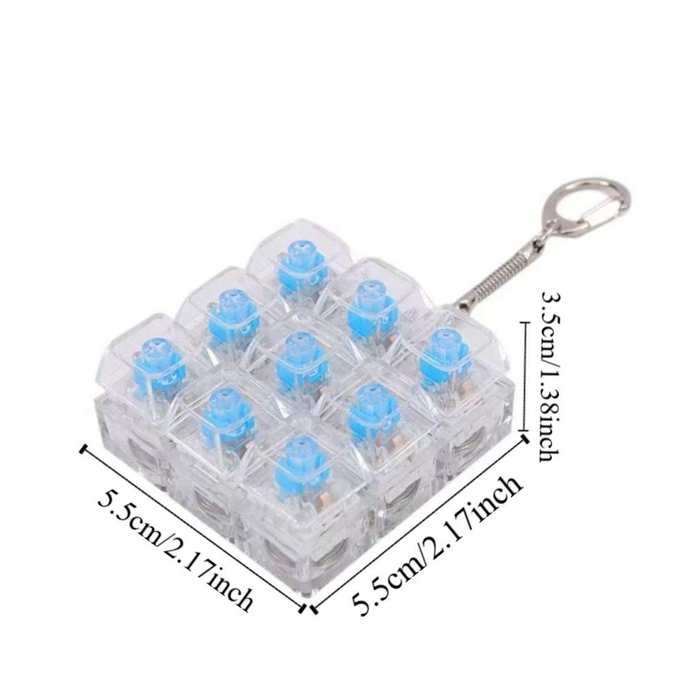Klarer Klicker Dekompression Fidget Schlüsselanhänger Bunte Tastenkappe Knopf Fingerklicker Spielzeug Jungen Mädchen