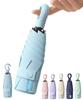 Folding UV Heat Sun and Rain Sunburn Heatstroke Folding Umbrella for Women and with Storage Bag Parasol, 6-Rib, Ultra-Lightweight, Compact,