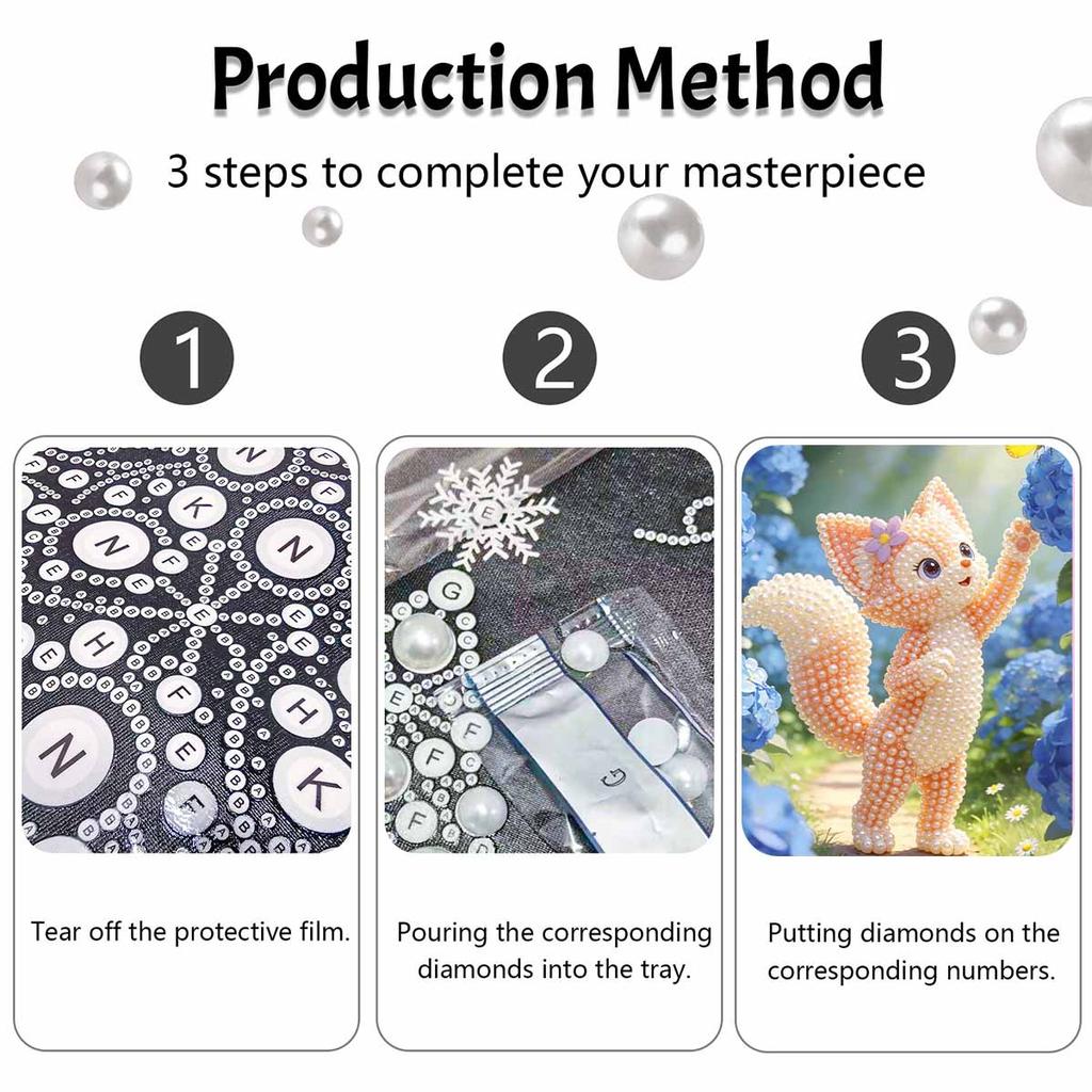 Disney 5D DIY Pearl Painting Kit, Adorable Fox Home Bedroom Wall Decor Crafts Handmade Gift, Stunning Crystal Diamond Art for Enchanting Spaces