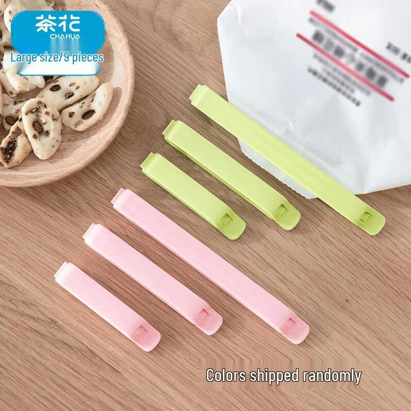 CHAHUA Large Food Bag Sealing Clips, 9-Pack