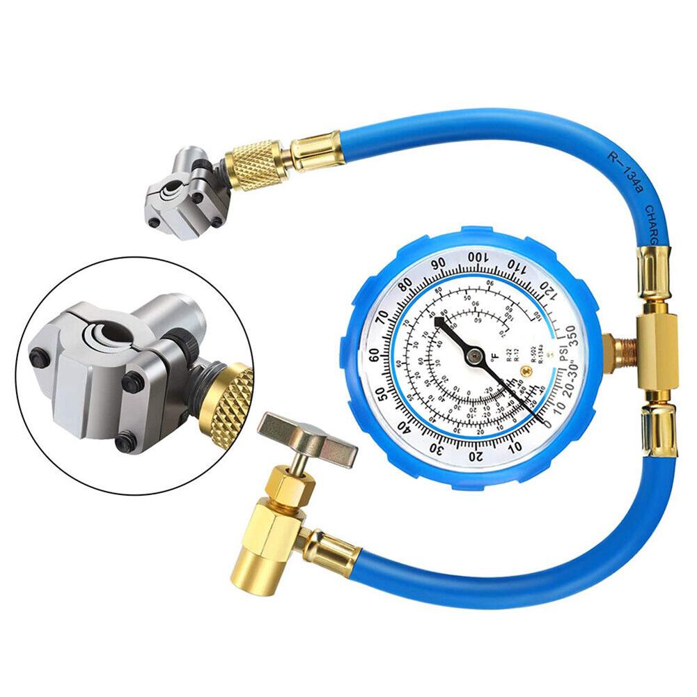 A/C BVP-31 Piercing Valve Refrigerator Piercing Puncture Valve With Spanner Zinc Alloy Air Conditioner Line Tap Valve Hand Tools