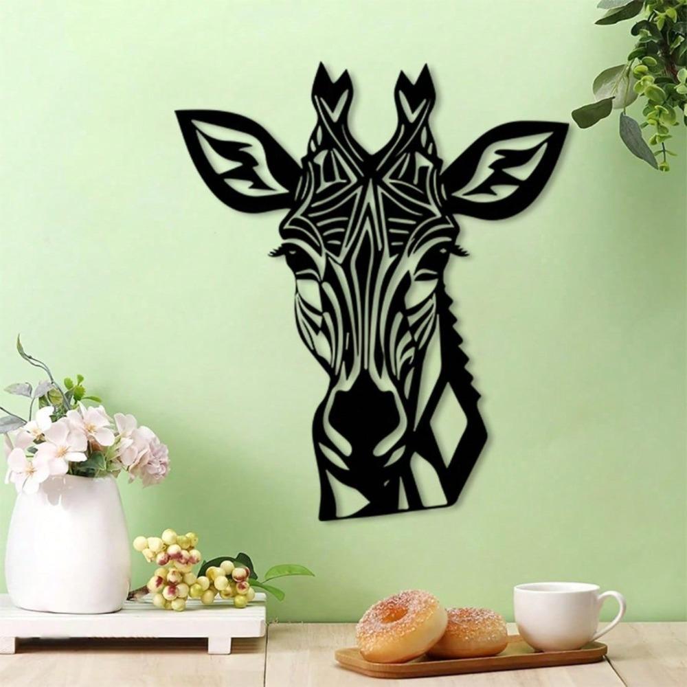 Metal Giraffe Wall Art Sculpture Garden Decor Wildlife Gift
