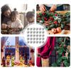 Wood Christmas Beads White Christmas Round Wood Beads For Making Christmas Decor Bracelet Necklace DIY Jewelry Accessories