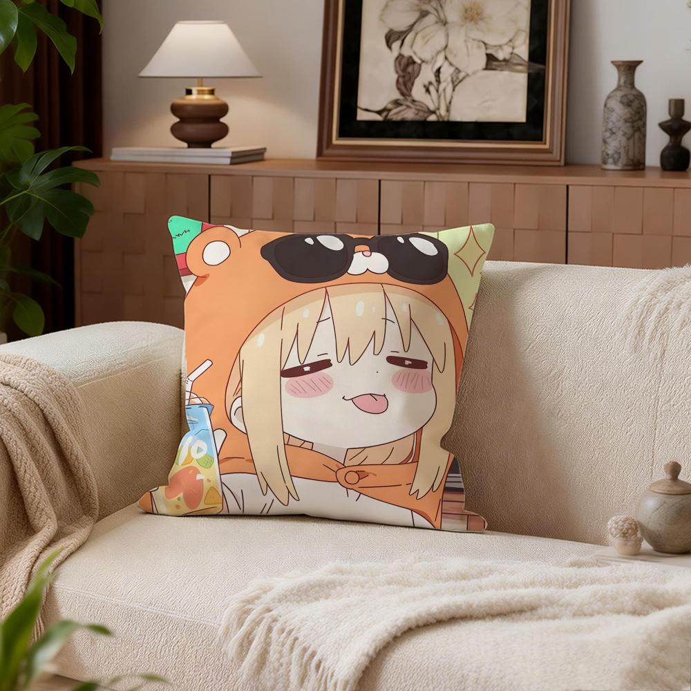 Comedy Himouto Umaru-Chan Cushion Cover Cushion Cover Set 4Pcs 50X50 45X45 40X40 Pillowcase Decorative Sofa Home Decor