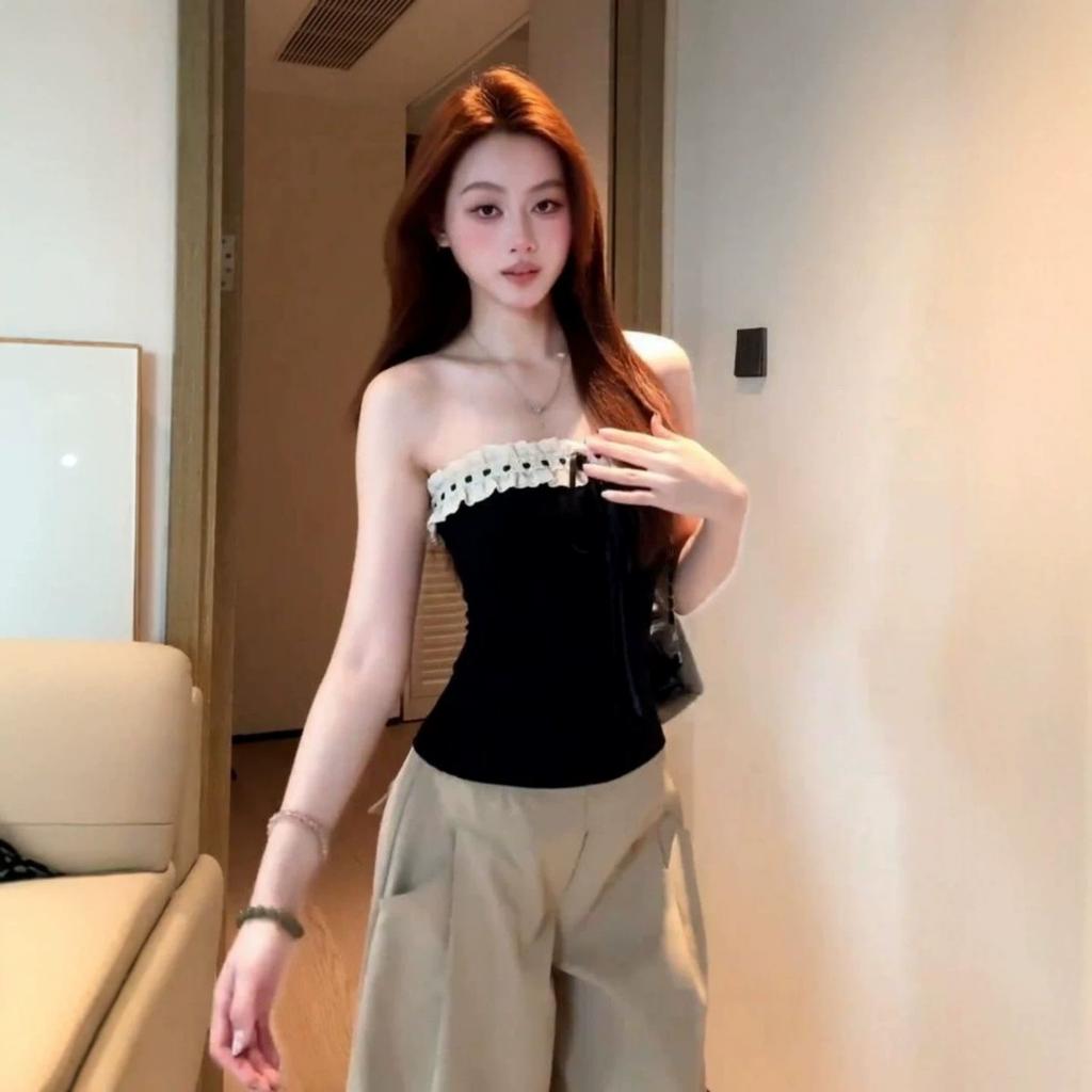American Spice Girl Design Vest Women's Summer New Slim and Skinny Sleeveless Outer Wear Tube Top Inner Top