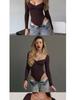 Women's European & American Slimming Low-Cut U-Neck Jumpsuit - Elastic Autumn/Winter Base Layer