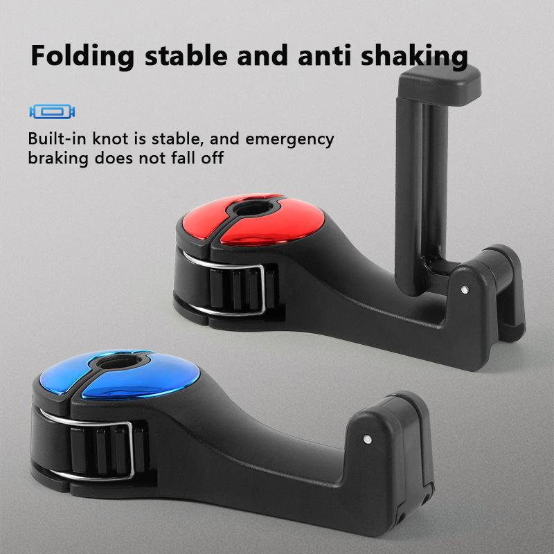 Universal Car Bracket Hook Multi-Function Hanging Storage Mobile Phone Holder Rear Seat Hanger Hook For Bag Purse Cloth Grocery
