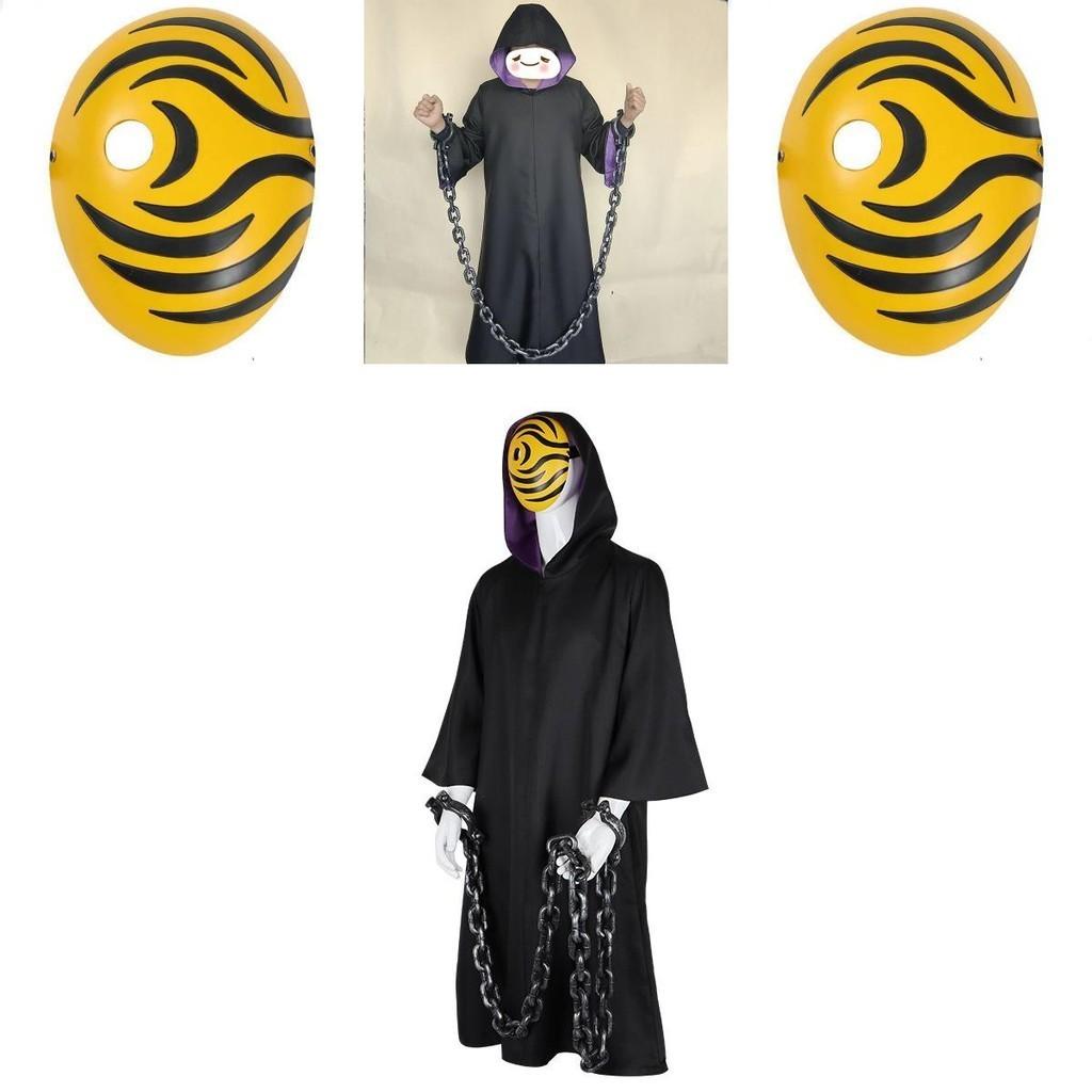 Costum Mantie Robă Naruto Akatsuki Tobi Uchiha Obito de Înaltă Calitate