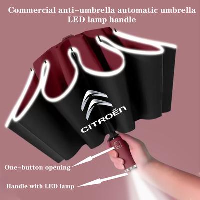 LED Paraplu Volautomatisch Dubbel Doel Opvouwbare Automatische Paraplu Voor Citroen C1 C2 C4 C5 C3 C4L C8 Berlingo Xsara Picasso