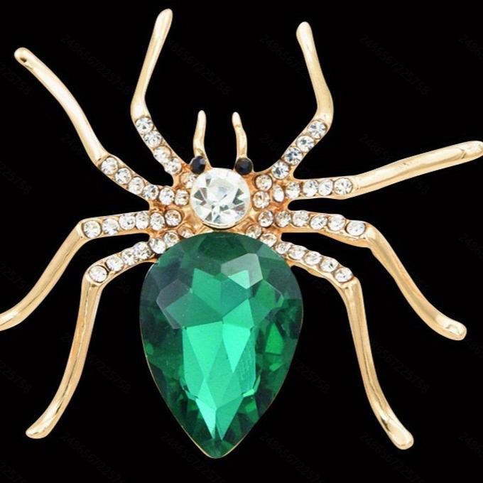 Broșă din Cristal Păianjen: Broșă Eșarfă Diamant la Modă & Accesoriu Bijuterii Decorative