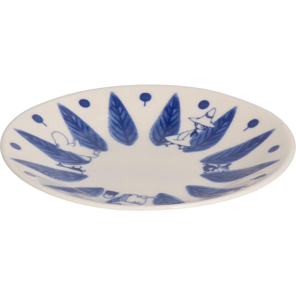 Yamaka Shoten yamaka Moomin Nordic Day Made in "Blue Flora" Plates, 13.5cm, 5-Piece Set, Style, Mother's Gift, Japan, MM7000-57
