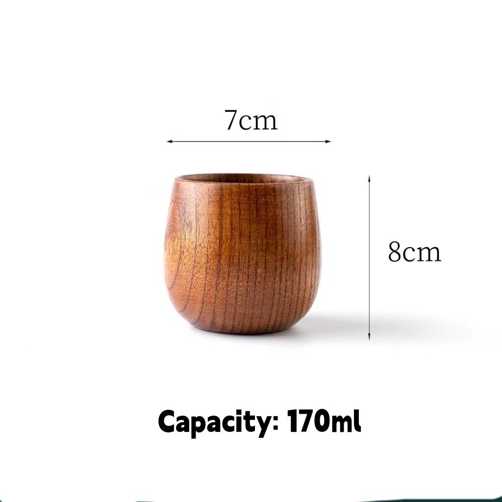 Creative Natural Wooden Small Belly Cup,Old Lacquer,Classical Sour Jujube Wood Cup,Restaurant Home Sour Jujube Wood Tea Cup 1Pcs