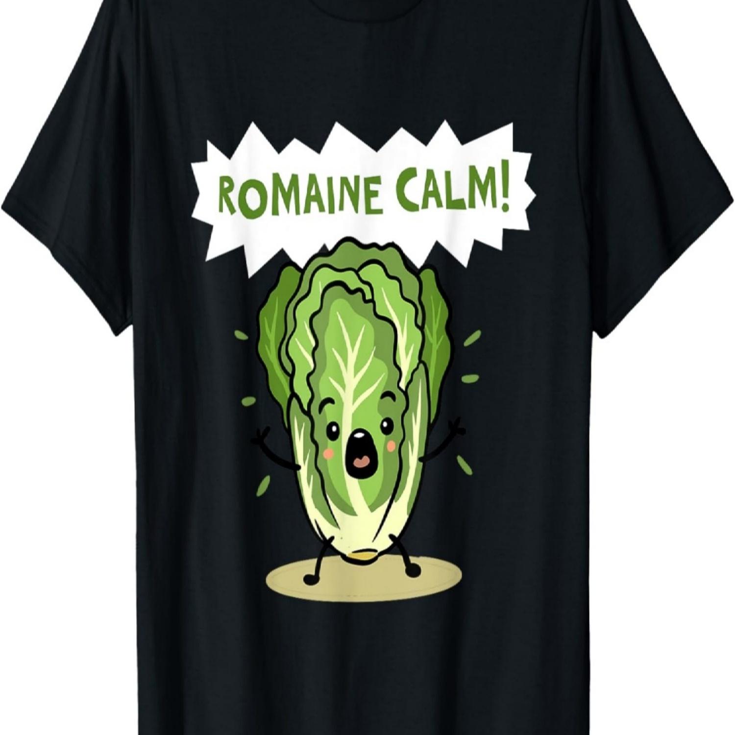 

Funny Lettuce Pun Romaine Calm Cute Vegetable Humor T-Shirt S чёрный