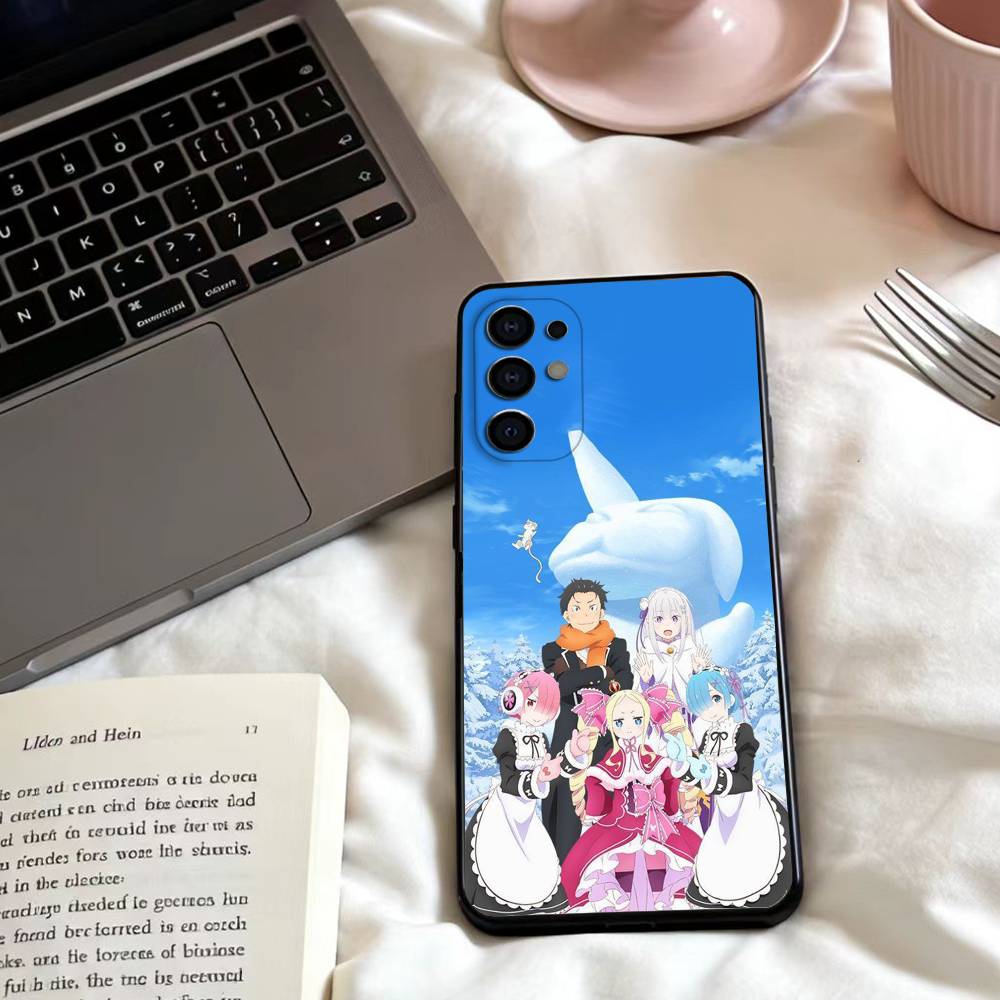 R-Re ZERO Starting Life in Another World Phone Case For Samsung S25,24,23,22,30,21,10,9,Ultra,Plus,Lite,FE,4,5 G Soft Black Case