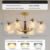 Retro American Chandelier: Versatile Living Room, Bedroom & Dining Lamp with Persimmon Design