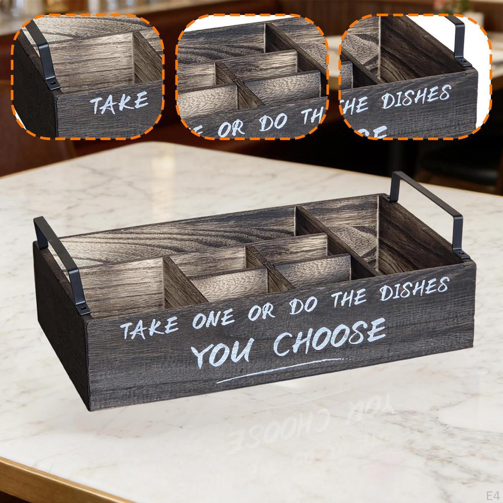 Portaposate per Feste, Contenitore portaoggetti, Organizer per Piatti di Carta Tavolo, Buffet, Bancone