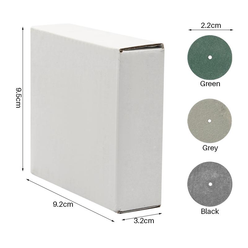 100Pcs Dental Silicone Polishing Wheel Set 3 Color Rotary Polisher Polishing Tool Wheel Set Dentures Crowns Bridges