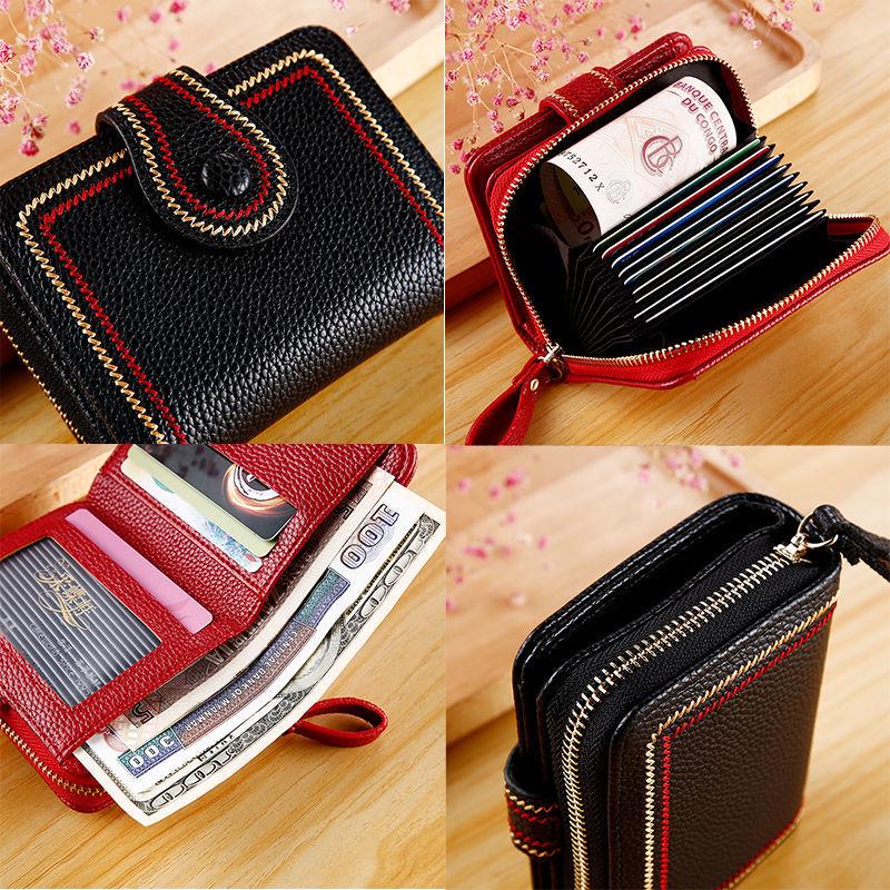 Women's Large Capacity Multi-Card Wallet with Anti-Demagnetization for Cards, License & Coins