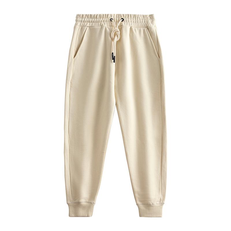 

Calamari Brown Autumn and Winter 470G Heavy Thickened Velvet American Retro Casual Light Gray Small Feet Tucked Legs Tucked Sweatpants 3XL