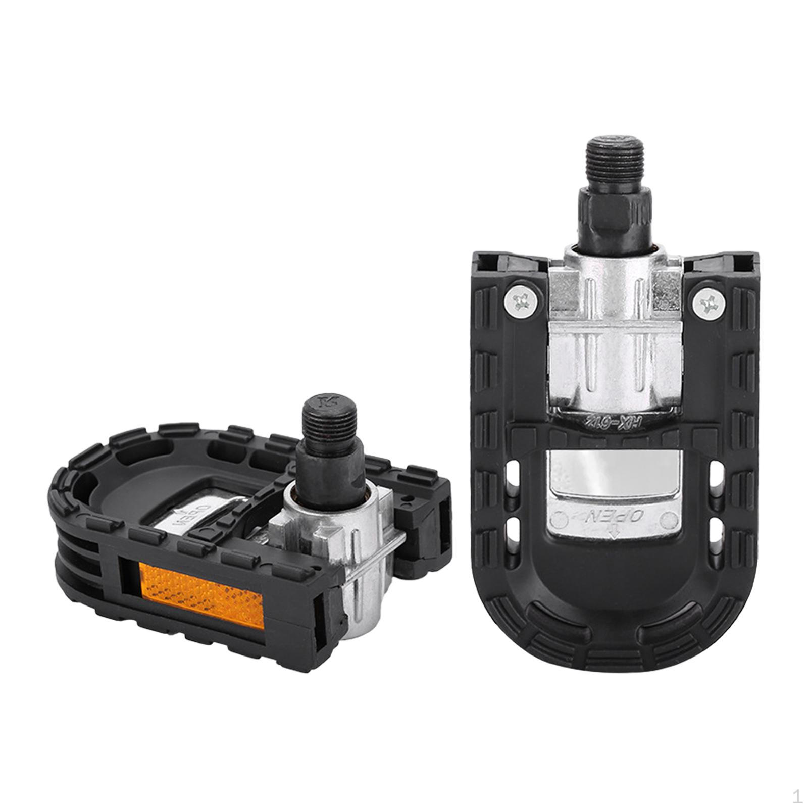 

Bike Foldable Pedals, Bicycle Folding Pedals Portable Metal Wide Flat for