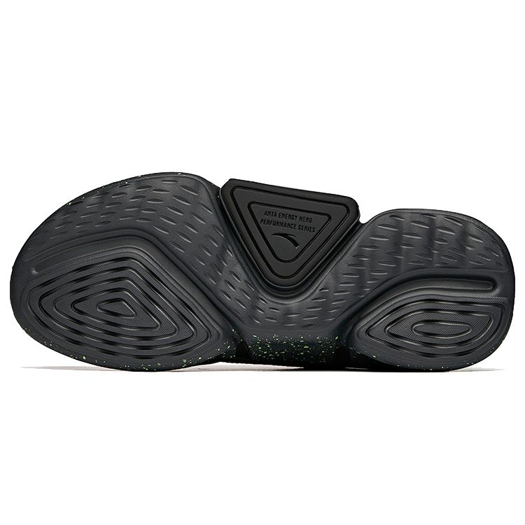 Anta Men Retro Casual Dad Shoes Black White Neon Green 112027786-12