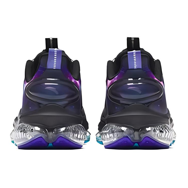 Anta Kids UFO 6.0 Comfortable Casual Shock Absorption Low Top Running Shoes Kids Running Shoes Black Purple Blue 312435583-3