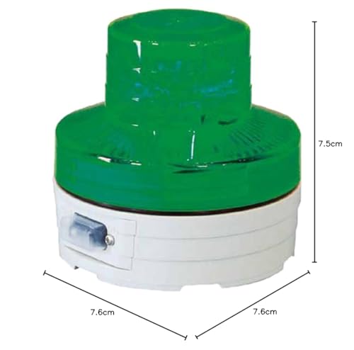 NU-BG Battery-Operated LED Rotating Light, Nico UFO, Automatic Nighttime Illumination, Green, 12086