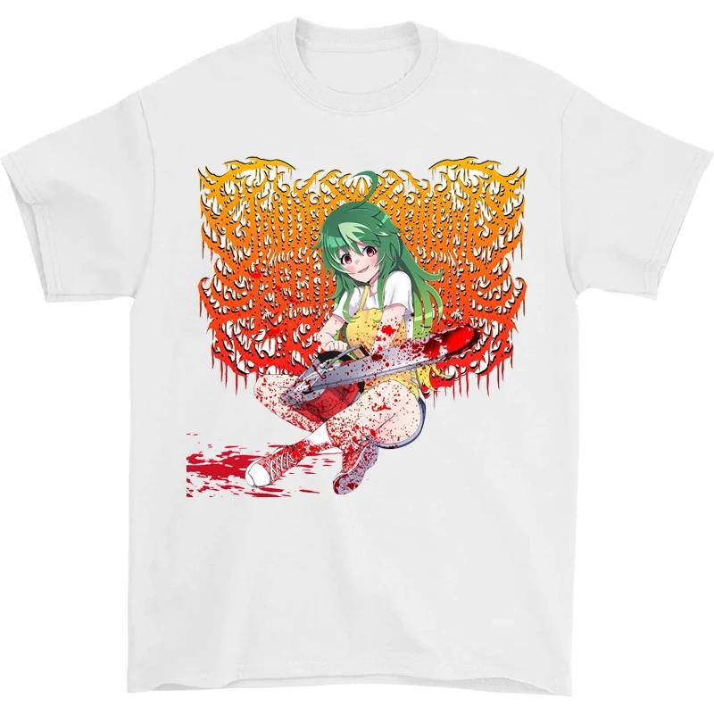 Absurd Artistic Tshirt Cute Girl Extreme Metal Design Tshirt Men and Women Fashionable Cotton Blouse Anime Cute Small Crowd
