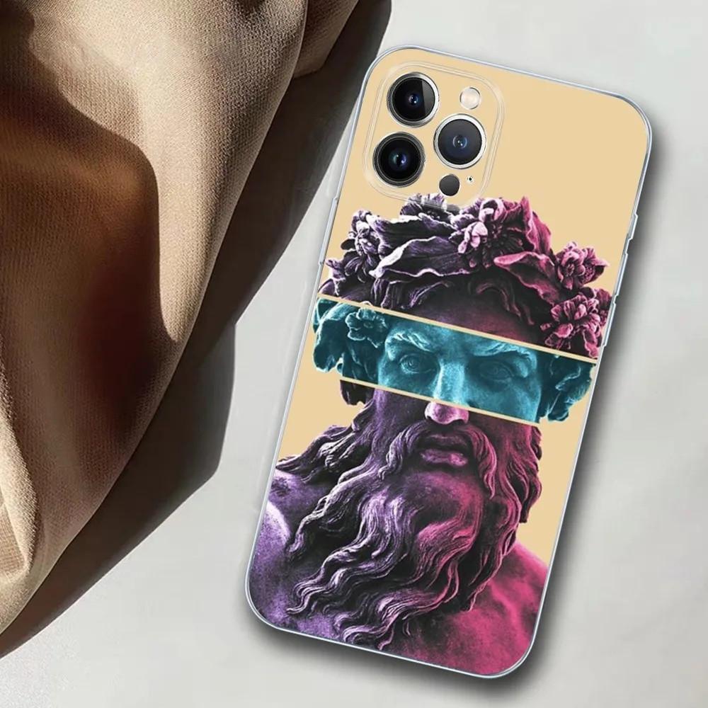 Apple Iphone15 Pro Mobile Phone Case David Statue Mobile Phone Case, Painted Anti-Drop Huawei Anti-Drop Mobile Phone