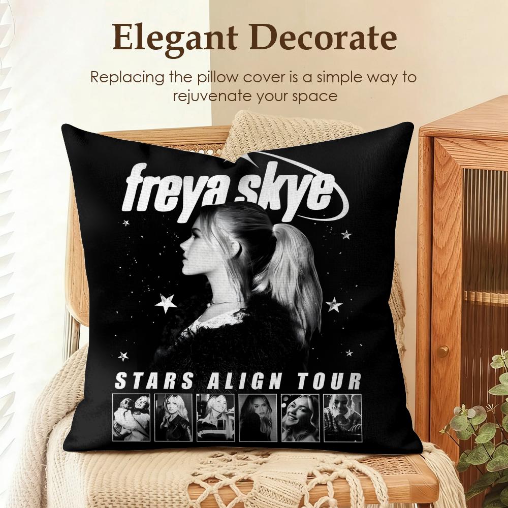 Singer Freya SSkye Cushion Cover Natural Linen Organic Fabric DoubleSided Printing Sofa Home Decor Gift Pillow Case