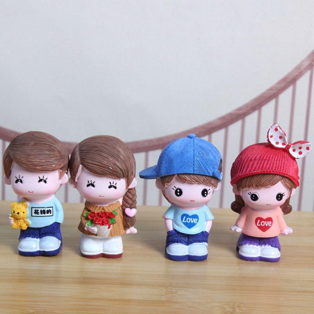 2PCS Love Doll Home Cute Elf Doll Hand Made Cartoon Elf Model Toy  Car Decoration Accessories