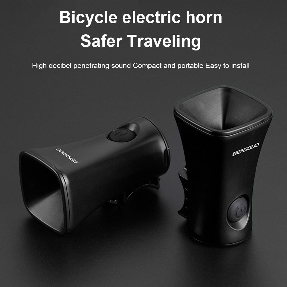 Cycling Horn 120dB Warning Safety Bell Loud Bicycle Handlebar Alarm Ring Bell Rechargeable for Mountain Bike Road Bike Scooters