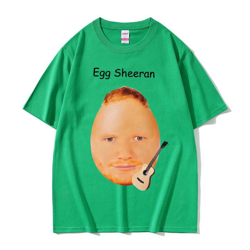 T-shirts Meme Drôle d'Œuf Ed Sheeran Homme Femme Mode Décontracté Harajuku T-shirts Homme 100% Coton Col Rond Manches Courtes