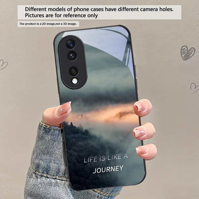 

Lake Aurora Ice Surface For Honor X5 Plus X30 X9c Smart X5b X9a X30 Max X50i 30 Pro 50 Pro 70 90 Smart 200 Lite Glass Phone Case Honor 50 Pro