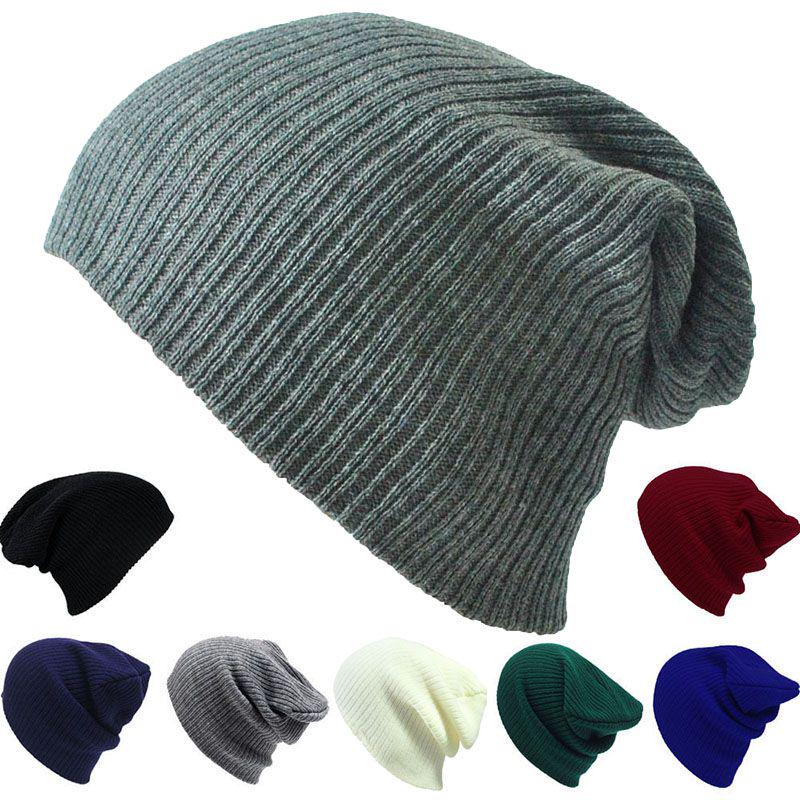 Buy Mens Womens Knitted Woolly Winter Warm Oversized Slouch Beanie Hat