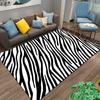 Black and White Zebra-Stripe Pattern Carpet for Home Decor and Modern Interiors Suitable for Use As an Anti-slip    for    Room and Bedroom Sofas