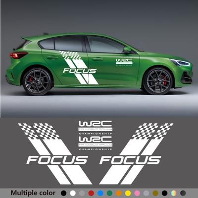 Car Both Side Body Stickers Stylish Auto Racing Sports Styling Vinyl Film Decal Apply For Ford Focus 2 3 MK2 MK3 Car Accessories