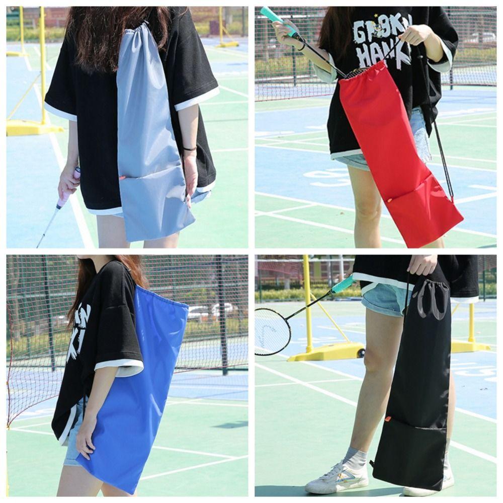 

Drawstring Pocket Badminton Racket Bag Large Capacity Tennis Racket Cover Racket Bag синій