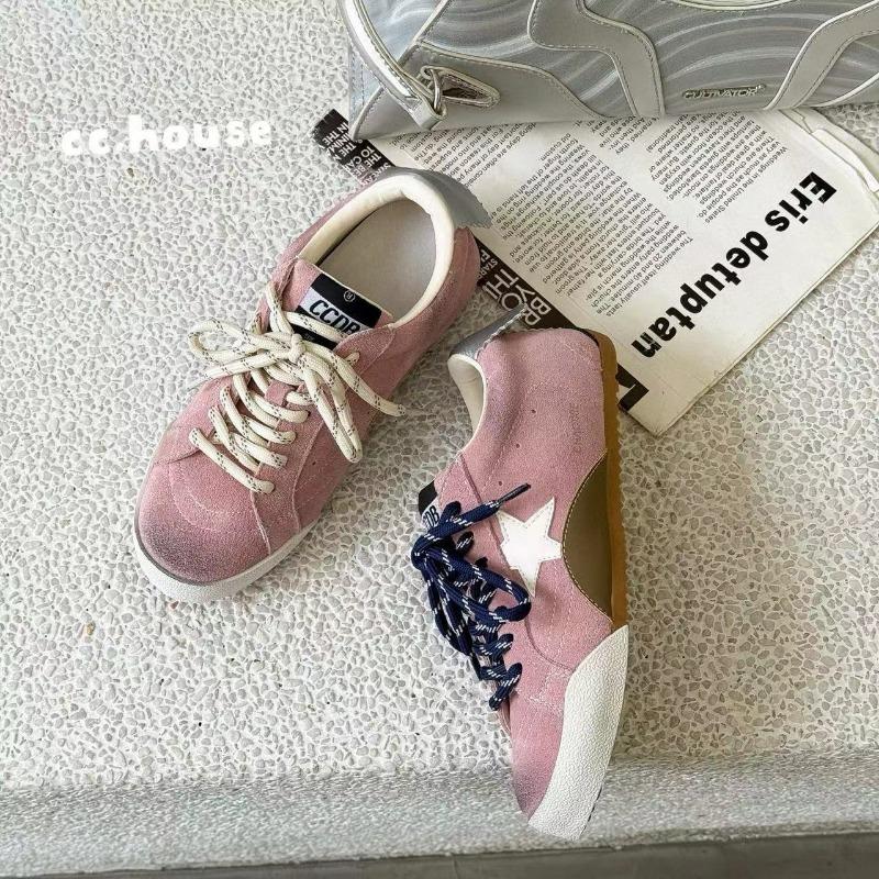 

Sheepskin star shoes autumn new fashion versatile platform casual board shoes women s comfortable women s shoes 40 розовый
