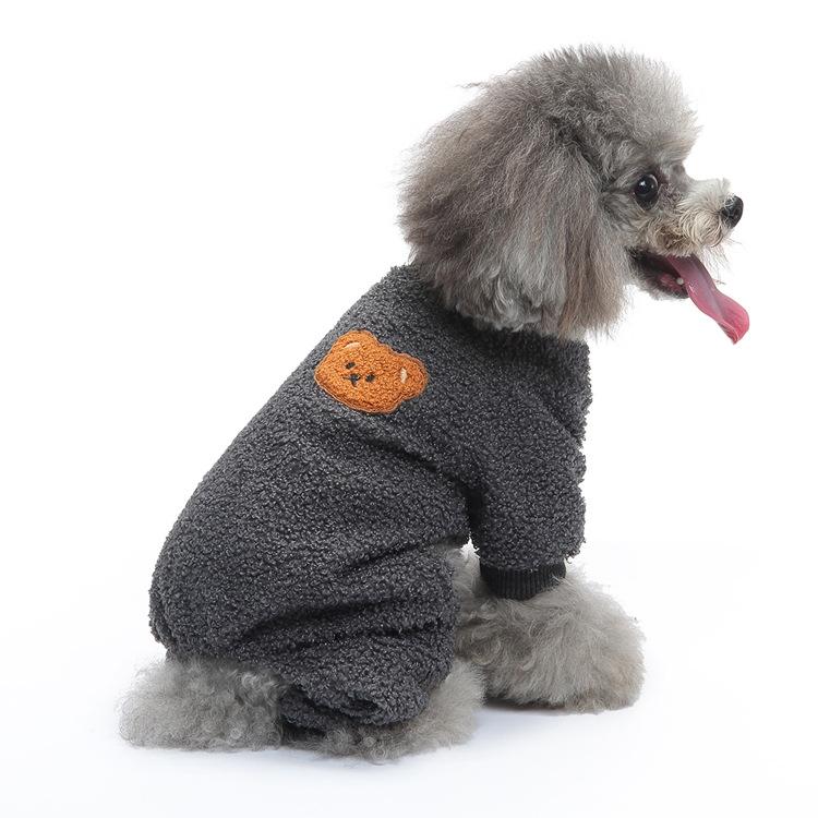Nowe czteronożne ubranka dla zwierząt odzież jesienno-zimowa domowe ubranka dla psów flanelowe piżamy jednoczęściowe piżamy dla zwierząt domowych