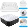 Swimming Pool Cover Square Inflatable Hot Tub Cover Waterproof Dust-proof Protective Cover for Home Outdoor