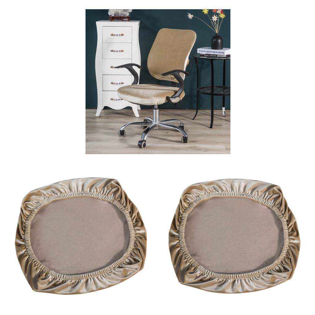 Stretch Velvet Covers Universal Stool Wedding Rome Decor Khaki