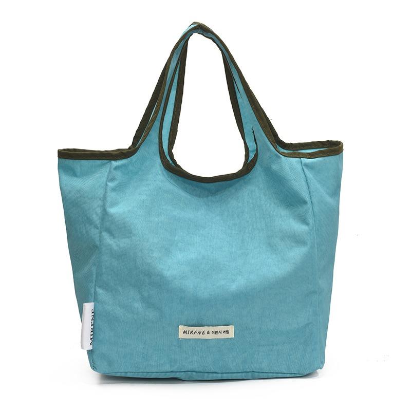 

Summer niche commuter bag contrasting colors fashionable high-end new bag large capacity seasonal women s bag handbag women синий