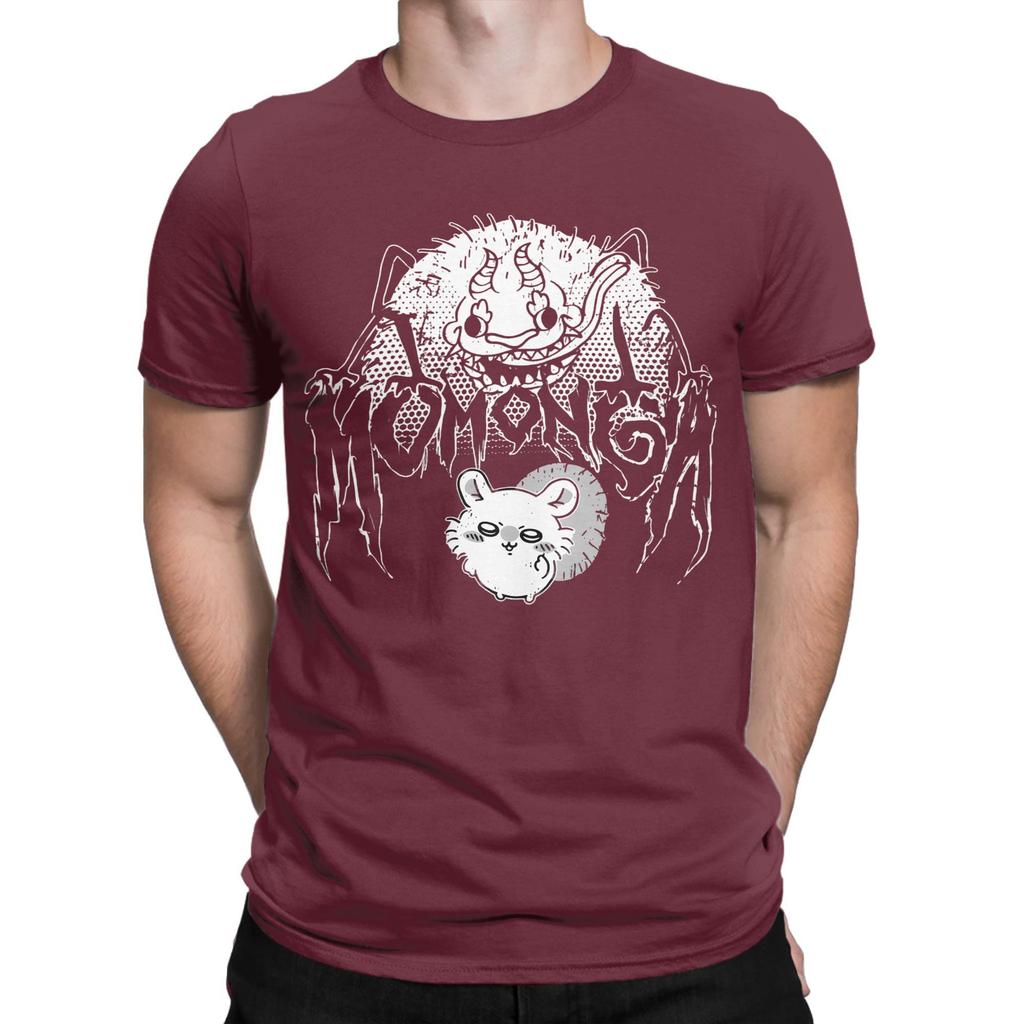 Metal Momonga Dekatsuyo Chiikawa T-Shirts Men  Hipster 100% Cotton Tee Shirt O Neck Short Sleeve T Shirt Graphic Tops