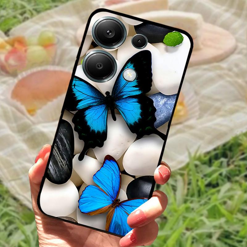 For Poco M6 Pro 4G Case Poco M6 4G Cover Silicone Soft Marble Bumper Coque for Xiaomi Poco F6 Redmi Turbo 3 5G Protective Fundas