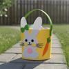 Textile Easter Hare Tote With Carrying Handle NonWoven Material Candy DIY Handmade Design Bunny